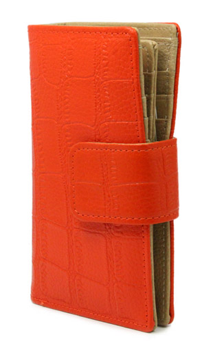 Orange Quality Genuine Leather Ladies Womens Wallet Purse