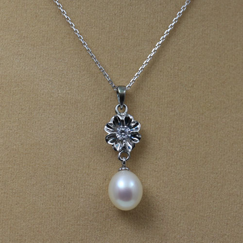 925 silver Natural freshwater pearl necklace & Earrings Sets
