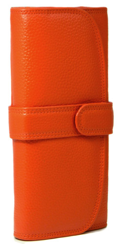 Orange Quality Genuine Leather Ladies Womens Wallet