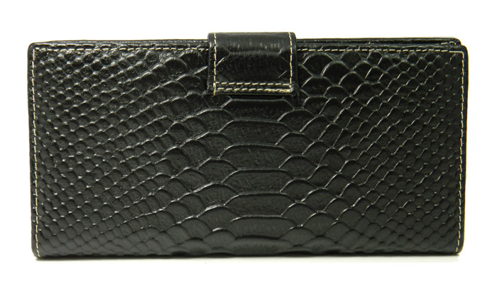 Black Genuine Leather Ladies Womens Wallet Purse