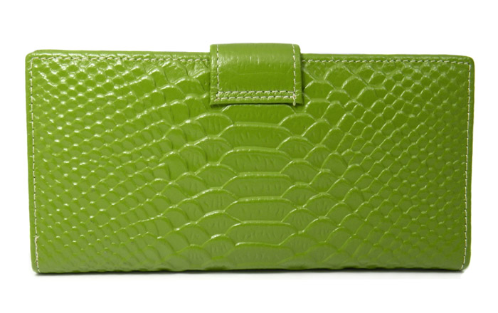 Green Genuine Leather Ladies Womens Wallet Purse