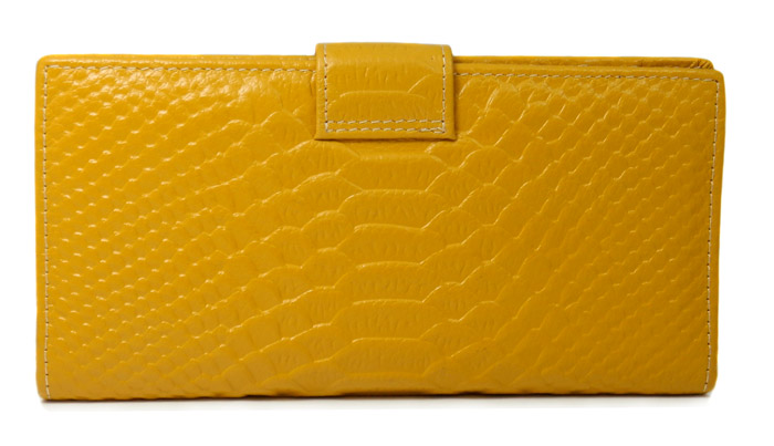 Yellow Genuine Leather Ladies Womens Wallet Purse