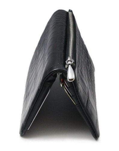 Black Double Zip Ladies Genuine Leather Bi-Fold Wallet Purse