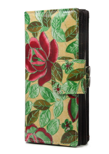 Pattern Genuine Leather Ladies Womens Wallet Purse Coins Floral
