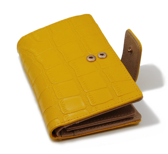 Yellow Quality Genuine Leather Ladies Womens Wallet Purse